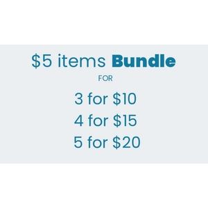💸 $5 items bundle deal 🪙 - excludes 40% off bundle deal.